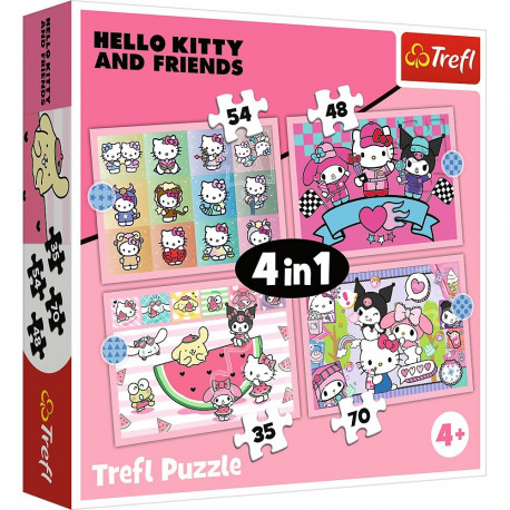 TREFL HELLO KITTY Puslede komplekt 4 in 1