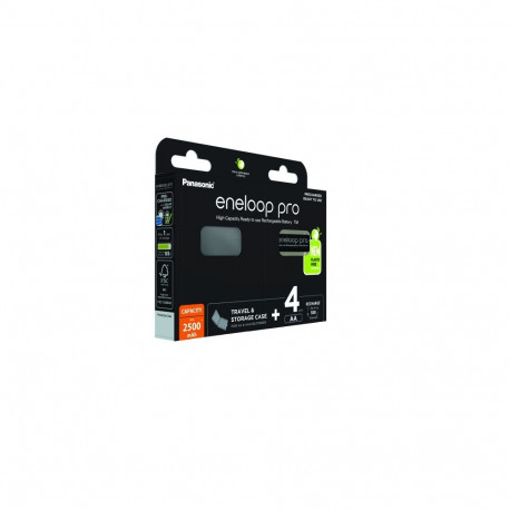 Rechargeable Battery - Panasonic Eneloop Pro AA 2500 mAh 4 pcs + Case