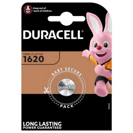 Battery - Duracell CR1620 3V Lithium Coin Cell 16mm x 2mm