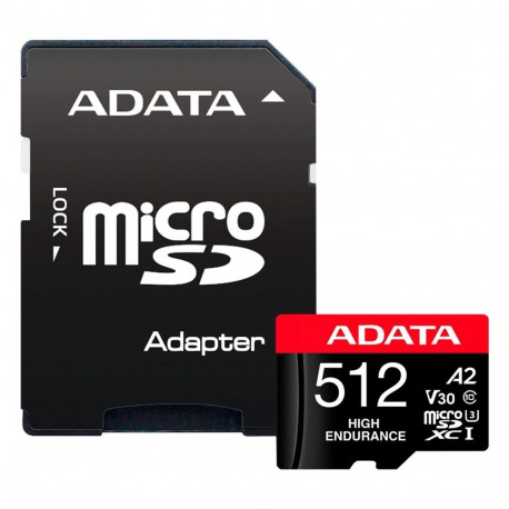 ADATA microSDXC-mälukaart 512GB suure vastupidavusega UHS-I Class 10