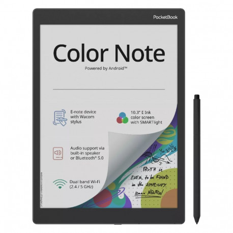 PocketBook e-luger Color Note puuteekraaniga 32GB Wi-Fi, must, sinine