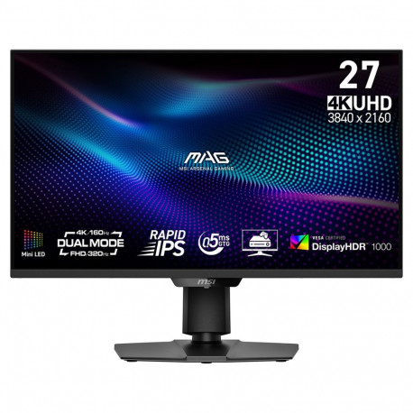 MSI monitor 9S6-3CF09H-010 68,6cm (27") 3840 x 2160 pikslit 16:9 4K Ultra HD Rapid IPS 0,5ms 160Hz H