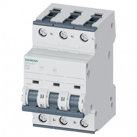 Siemens automaatkaitse C 10A 5SY43107 400V 10kA 3p