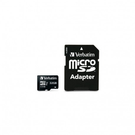 Verbatim 47041 Pro U3 Micro SDHC Memory Card 32GB + microSD to SD Adapter