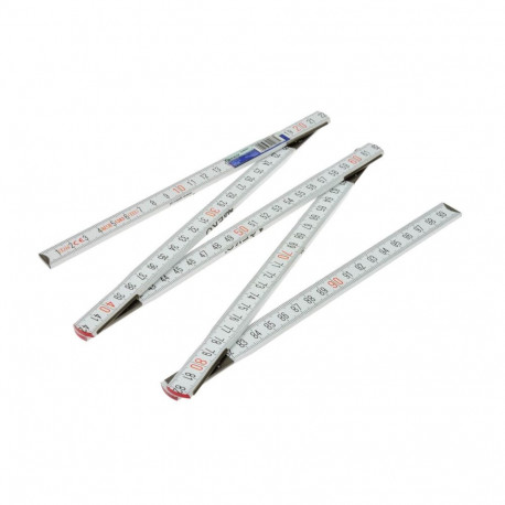 Mērlineāls 1m, saliekams, koka, balts Geko G29051