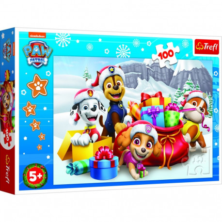 TREFL PAW PATROL Pusle Jõulud -Käpapatrull, 100 osa