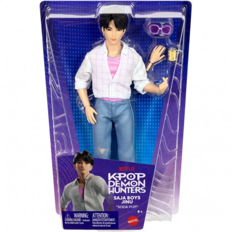 Mattel moenukk KPop Demon Hunters Saja Boys Jinu „Soda Popi“ välimusega, filmiteemaliste aksessuaari