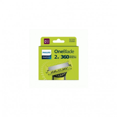 Philips Shaver OneBlade 360 Replacement Blades QP624/50 (2pcs) Gray Eu