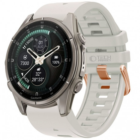 TECH-PROTECT SILICONE GARMIN FENIX 5S / 5S PLUS / 6S / 6S PRO / 7S / 8 / 9 / 9 PRO (43 MM) FOG GREY