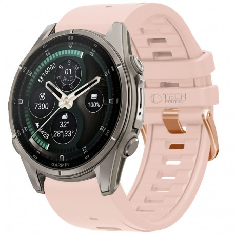 TECH-PROTECT SILICONE GARMIN FENIX 5S / 5S PLUS / 6S / 6S PRO / 7S / 8 / 9 / 9 PRO (43 MM) POWDER PI