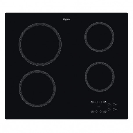 Whirlpool pliidiplaat AKT 801/NE 58cm 4 keedualaga keraamiline integreeritav, must