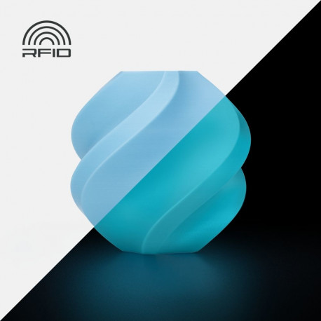PLA Glow filament Bambu Lab 3D-printerile, Glow Blue 1,75mm, 1kg