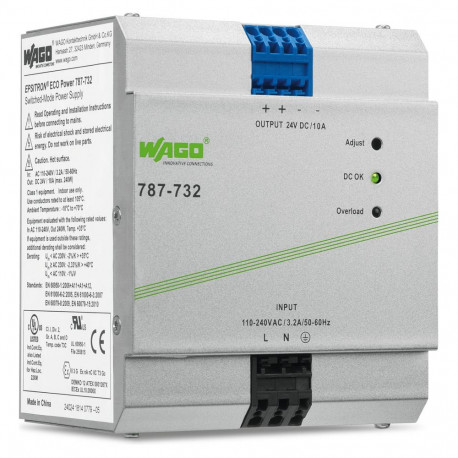 "WAGO 787-732 ECO-Netzgerät Primär getaktet 24VDC 10A"