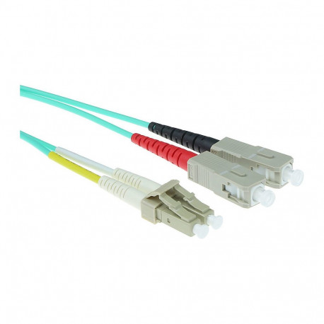 "5 meter LSZH Multimode 50/125 OM3 fiber patch cable duplex with LC and SC connectors"