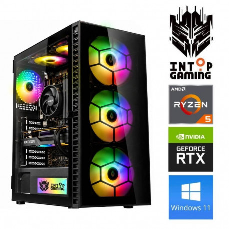 INTOP Ryzen 5 4500 32GB 250SSD M.2 NVME+2TB RTX5050 8GB WIN11Pro
