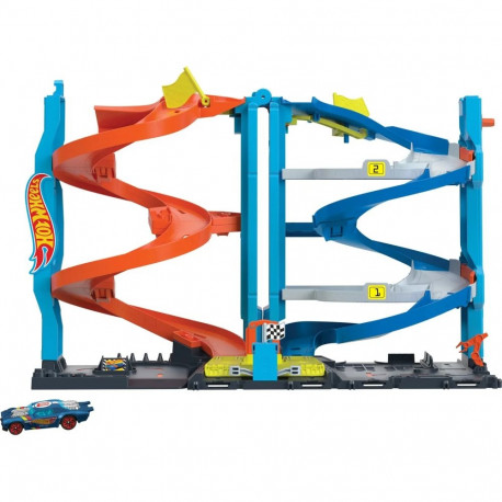 Hot Wheels City transformeeruv võidusõidutorni mängukomplekt koos 1 mänguautoga