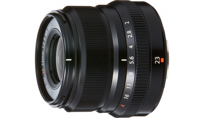 Fujifilm Fujinon XF 23mm f/2.0 R WR objektiiv, must
