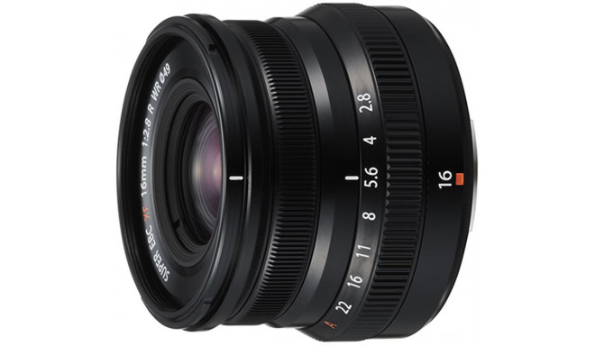 Fujifilm Fujinon XF 16mm f/2.8 R WR objektiiv, must
