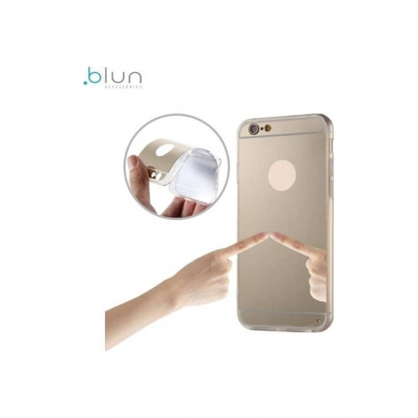 Blun Super Thin Silicone Back Cover with Clear Edges and Mirror Back for Samsung G955 Galaxy S8 Plus