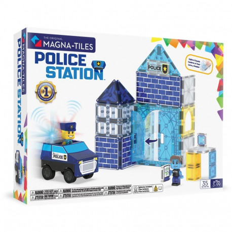 MAGNA-TILES® Police station magnetic building set  35 parts