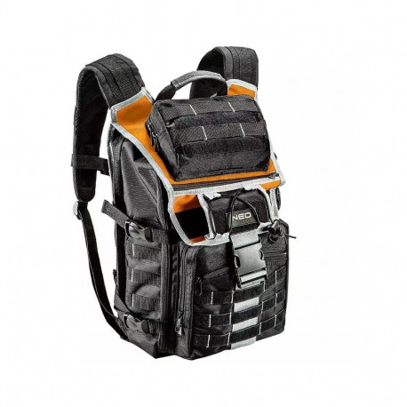 Tools & DIY - Neo Tools Assembler Backpack, 4 External & 18 Internal Pockets, Gray/Orange