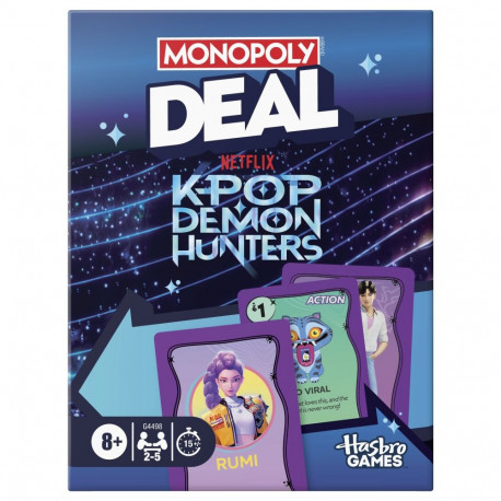 MONOPOLY kaardimäng Deal KPOP Demon hunters (inglise keeles)