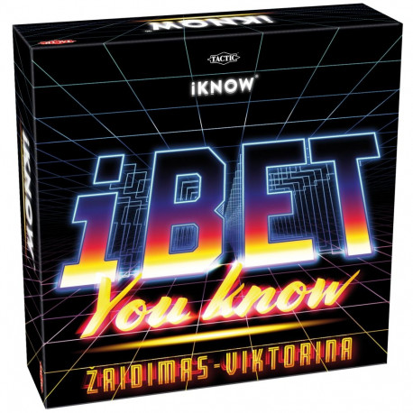 TACTIC boardgame iKnow iBet You know In Lithuanian lang.