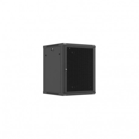 Lanberg 19" rack-kapp 15U/600X600 seinale paigaldatav, perforeeritud uksega, lamppakendis, must