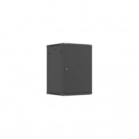 RACK CABINET 19" WALL-MOUNT 18U/600X600 (FLAT PACK) WITH METAL DOOR BLACK LANBERG