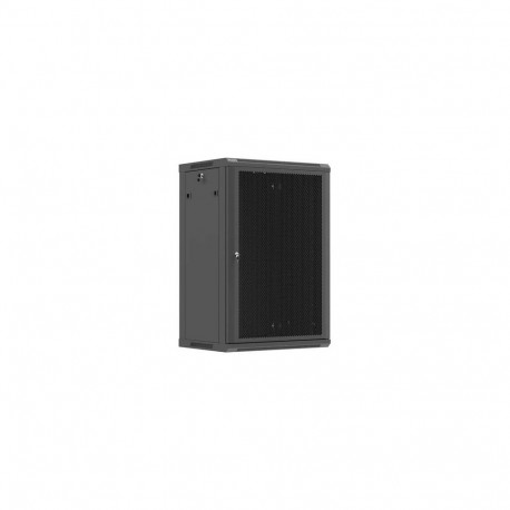 RACK CABINET 19" WALL-MOUNT 18U/600X450 (FLAT PACK) WITH PERFORATED DOOR BLACK LANBERG