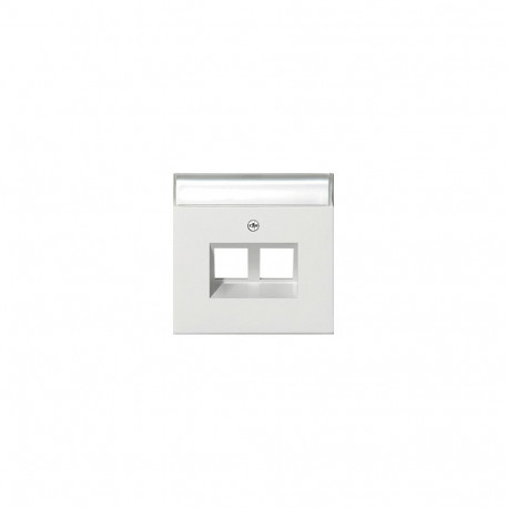 "GIRA 2640112 Abdeckung BSF Modular Jack 30° 2fach Flächenschalter Reinweiß"