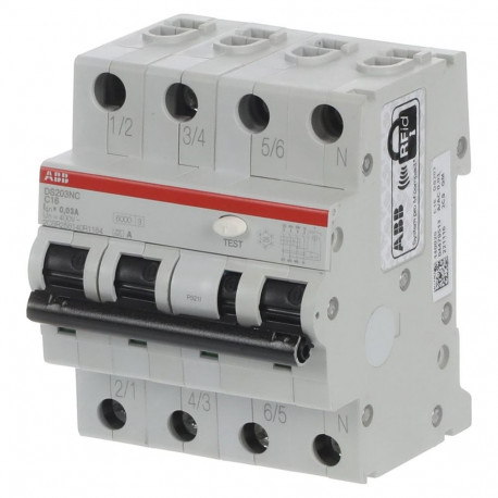 ABB rikkevoolukaitselüliti DS203NCA-C16/0,03