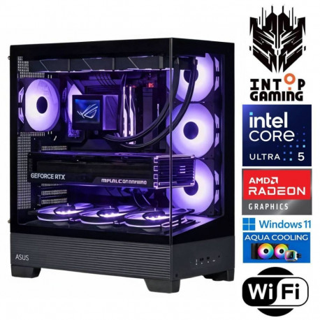 INTOP AQUA Ultra 5 245KF 16GB DDR5 1TB SSD M.2 NVME+2TB RX9060XT 16GB WiFi WIN11Pro
