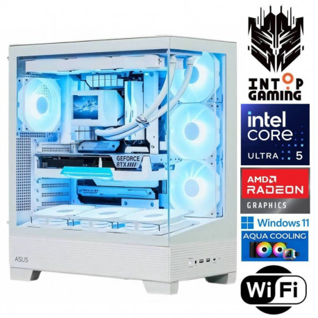 INTOP AQUA Ultra 5 245KF 32GB DDR5 1TB SSD M.2 NVME+2TB RX9060XT 16GB WiFi WIN11