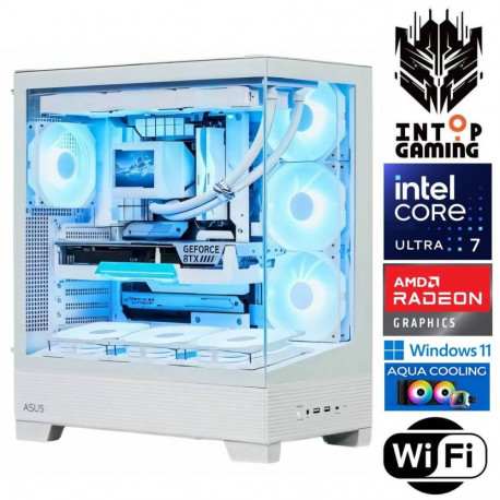 INTOP AQUA Ultra 7 265KF 16GB DDR5 1TB SSD M.2 NVME+2TB RX9060XT 16GB WiFi WIN11