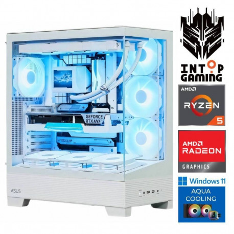 INTOP AQUA Ryzen 5 7600X 16GB DDR5 1TB SSD M.2 NVME+2TB RX9060XT 16GB WIN11Pro