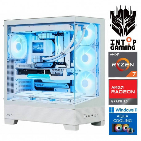 INTOP AQUA Ryzen 7 8700F 16GB DDR5 1TB SSD M.2 NVME RX9060XT 16GB WIN11Pro
