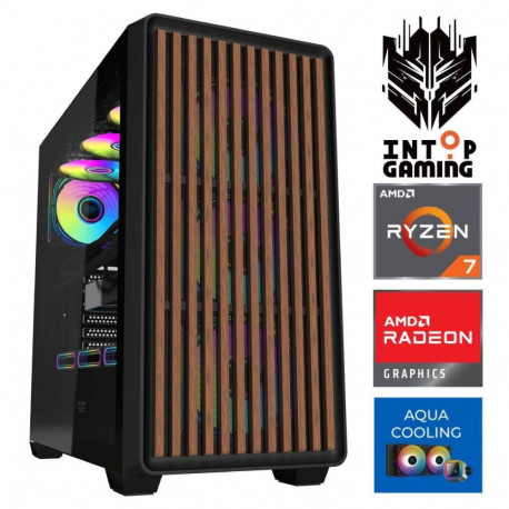 INTOP AQUA Ryzen 7 7700X 16GB DDR5 1TB SSD M.2 NVME RX9060XT 16GB no-OS