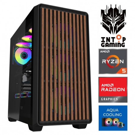 INTOP AQUA Ryzen 5 7600X 32GB DDR5 1TB SSD M.2 NVME RX9060XT 16GB no-OS