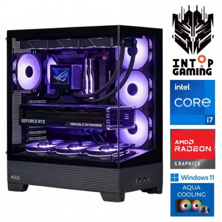 INTOP AQUA i7-14700F 64GB DDR5 1TB SSD M.2 NVME+2TB RX9060XT 16GB WIN11