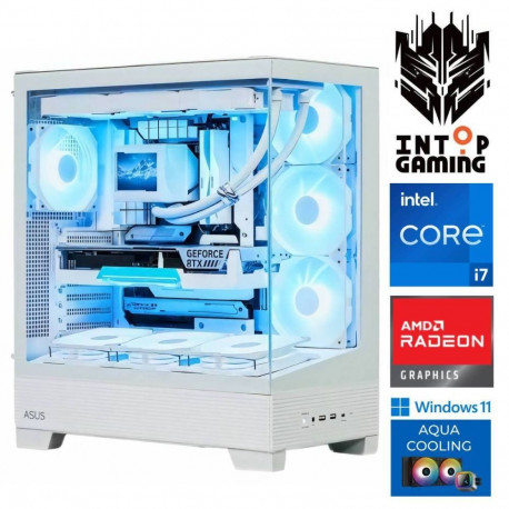 INTOP AQUA i7-14700F 32GB DDR5 1TB SSD M.2 NVME RX9060XT 16GB WIN11Pro