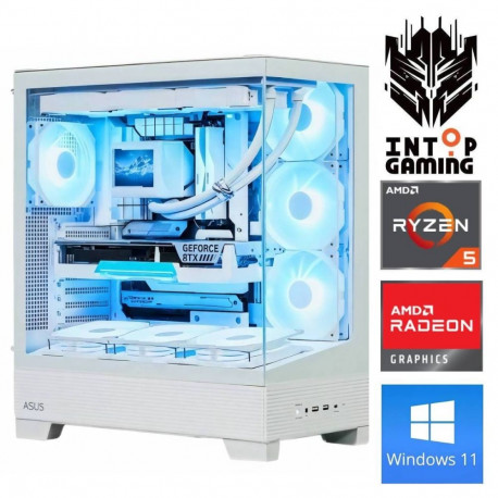 INTOP Ryzen 5 7500F 32GB DDR5 1TB SSD M.2 NVME+2TB RX9060XT 16GB WIN11Pro