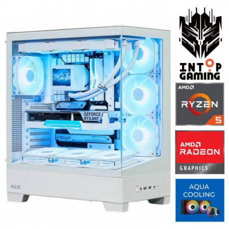 INTOP AQUA Ryzen 5 9600X 32GB DDR5 1TB SSD M.2 NVME RX9060XT 16GB no-OS