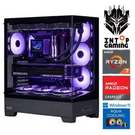 INTOP AQUA Ryzen 7 8700F 16GB DDR5 1TB SSD M.2 NVME+2TB RX9060XT 16GB WIN11