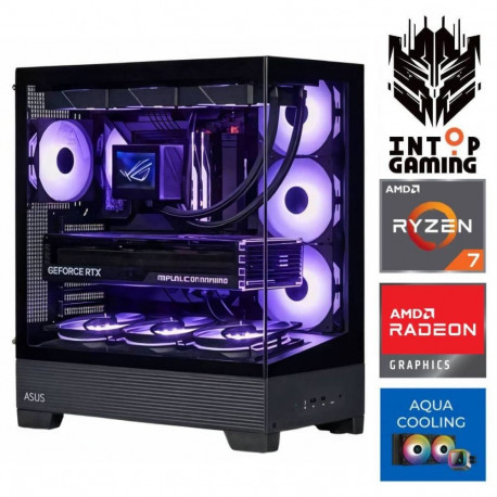 INTOP AQUA Ryzen 7 9700X 64GB DDR5 1TB SSD M.2 NVME+2TB RX9060XT 16GB no-OS