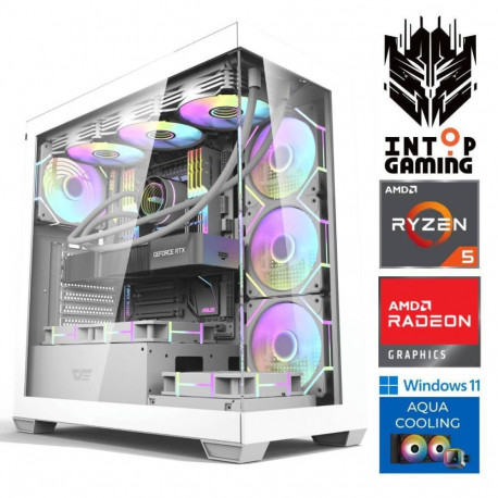 INTOP AQUA Ryzen 5 9600X 16GB DDR5 1TB SSD M.2 NVME RX9060XT 16GB WIN11