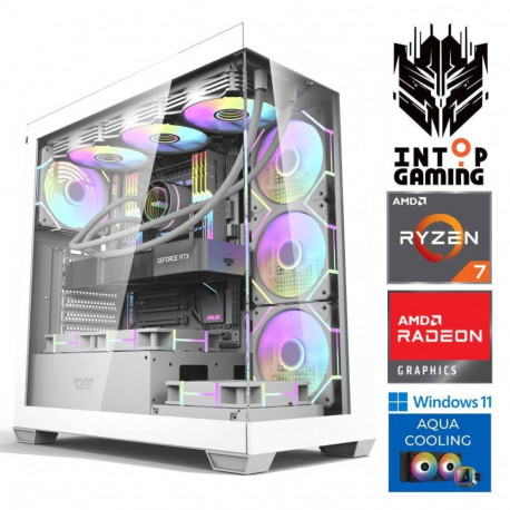INTOP AQUA Ryzen 7 7700X 32GB DDR5 1TB SSD M.2 NVME RX9060XT 16GB WIN11