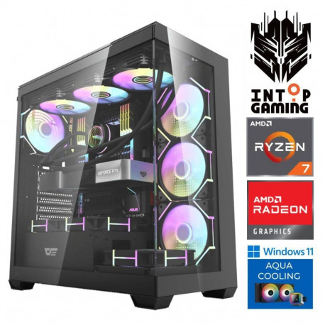 INTOP AQUA Ryzen 7 9700X 64GB DDR5 1TB SSD M.2 NVME RX9060XT 16GB WIN11