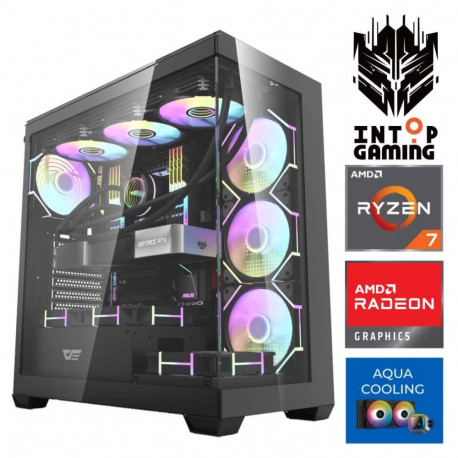 INTOP AQUA Ryzen 7 7700X 64GB DDR5 1TB SSD M.2 NVME+2TB RX9060XT 16GB no-OS