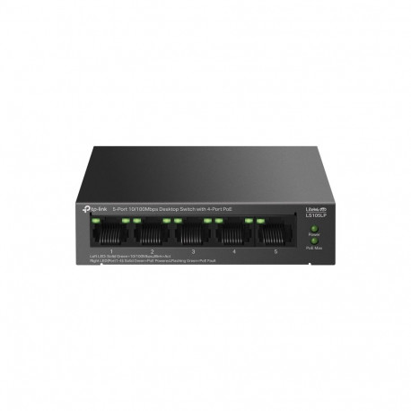 TP-Link LiteWave võrgulüliti LS105P hallatamatu Fast Ethernet (10/100) Power over Ethernet (PoE), mu